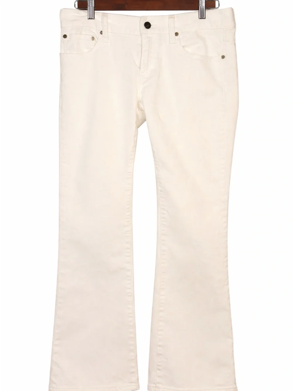 White Straight Leg Jeans | Neutral Minimalist Chic | Everyday Essential Pants - Picture 2 of 8